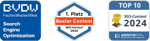 Auszeichnungen und Zertifizierungen der SEO Agentur seoxp.de in Siegen